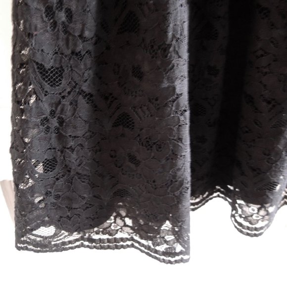 Hollister Black Lace Overlay High Neck Sleeveless Dress M - Picture 4 of 11